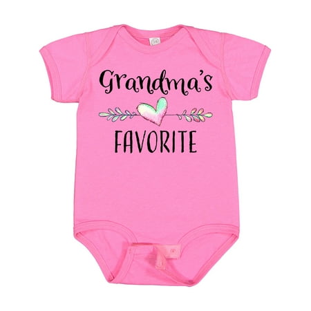 

Inktastic Grandmas Favorite- Heart Grandchild Gift Baby Boy or Baby Girl Bodysuit