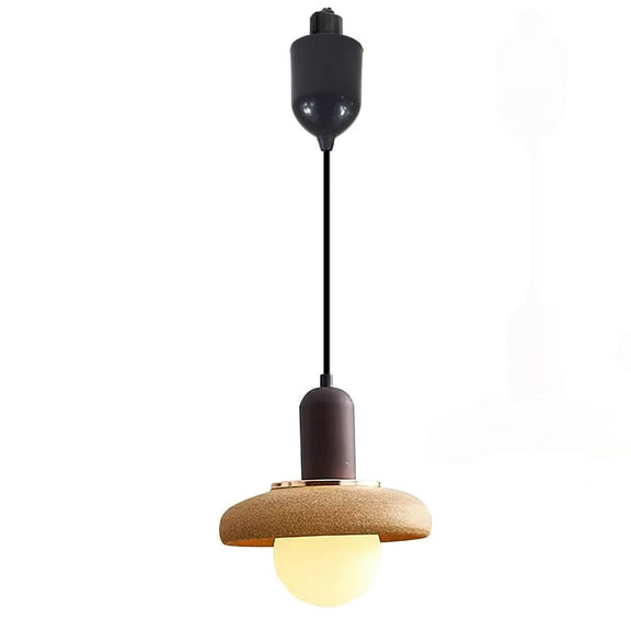Kiven J-Type Track Lighting Pendants,3-Light Farmhouse J Track Pendant Lights with Ceramic Shade,Decorative Track Lighting Fixture Adjustable Height for Shop Kitchen Restaurant(TB3290)