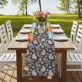 thumbnail image 4 of Table Runners 72 Inches Long Dress Scarves, Grey Paisley Farmhouse Kitchen/Dining Table Runner, Coffee Tablerunners, Ethnic Vintage Floral Botanical Abstract 16x72 Inch, 4 of 9