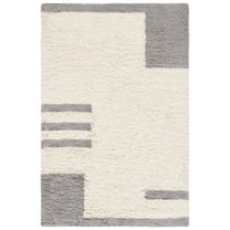 SAFAVIEH Casablanca Evaline Geometric Area Rug, Grey/Ivory, 5' x 8'