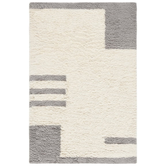 SAFAVIEH Casablanca Evaline Geometric Area Rug, Grey/Ivory, 5' x 8'