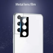 EGNMCR For Galaxy S21 Aluminum Alloy Tempered Glass Screen Rear Camera Lens Glass Screen