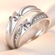 thumbnail image 2 of Simulación Parejas Anillo De Diamantes Anillo De Dedo Abierto Ajustable Simulación Propuesta De Matrimonio Anillo Abierto Regalos Para Novia Y Esposa Minnieouse AP005947-00, 2 of 6