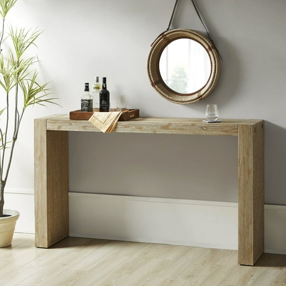 Console Table 64" - Solid Wood With A Modern Flair For Your Space In Wood, Enhancing Living Area