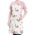 thumbnail image 5 of Chicken Watercolor Rooster Egg Pattern Apron-Garden Aprons for Women with Pockets-Cotton Linen Waterproof Kitchen Cooking Gardening Aprons Adjustable for Kitchen,Cooking,BBQ and Salon 33x27 Inch, 5 of 7