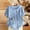 Light Blue, variant on HOMBOM Womens Shirts Summer Button Plus Size Cotton Linen Light Blue Short Sleeve Bow Print Crewneck Blouse for Ladies Casual