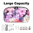 thumbnail image 3 of Fragmented Flowers Travel Organizer Digital Pouch Charger Case Organizer Charge Cord Organizer Waterproof Oxford Cloth Electronics Organizer Bag 5.9x9.44x3.14 in., 3 of 6