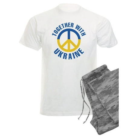 

CafePress - Together With Ukraine - Men s Light Pajamas