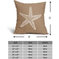 thumbnail image 3 of Tan Brown Starfish Pillow Covers 20x20 Inch Coastal Beach Nautical Decorative Throw Pillow Case Summer Beachy Cushion Cover Set of 2 Home Decor for Bedroom Sofa Living Room Couch Chair Outdoor, 3 of 6