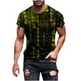 thumbnail image 6 of Afuyipoi Men's Crew Neck Tee,Summer Pullover Graphic Casual Top Yellow L, 6 of 6