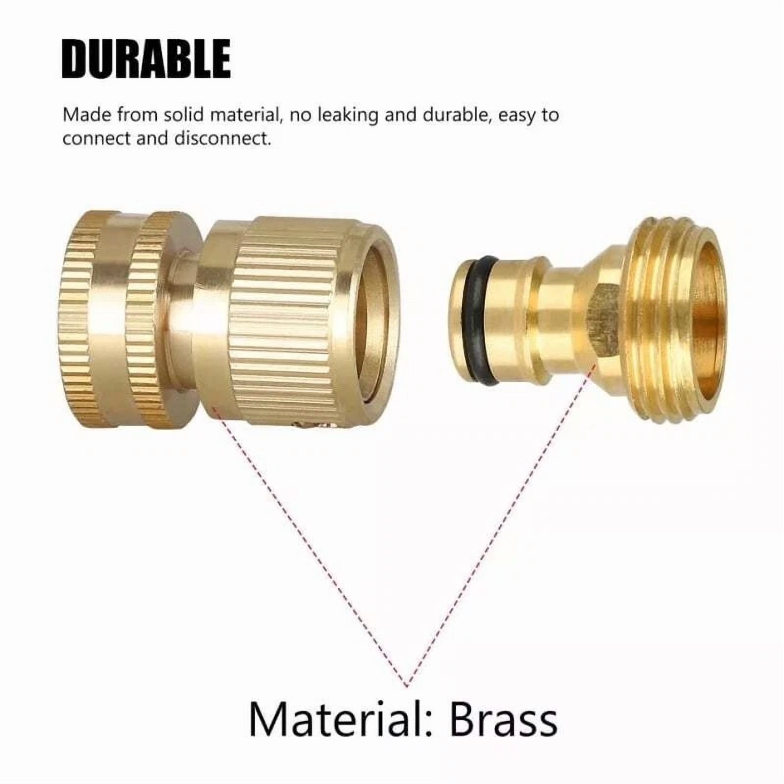 PURELY- Garden Hose 3/4'' Quick Connect Water Hose Fit Brass Female Male Connector Set