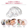 thumbnail image 7 of Yiaed Rabbit Eating Print Reusable Shower Cap & Bath Cap & Lined, Oversized Waterproof Shower Caps Designed for all Hair Lengths, 7 of 7