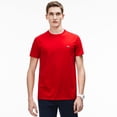 thumbnail image 2 of Lacoste Mens Crew Neck Pima Cotton Jersey T-shirt Red TH6709 240, 2 of 4