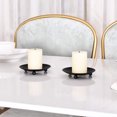 thumbnail image 5 of 2 portavelas negro portavelas soporte trasero portavelas de metal soporte decorativo de escritorio para velas gruesas soportes, 5 of 5