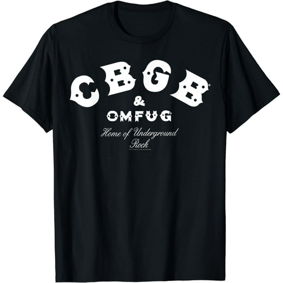 CBGB Classic Black T-Shirt - Adult Polyester Short Sleeve, Casual Fit