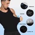 thumbnail image 2 of 3 Pack Men's Compression Undershirt Tank Top Slimming Shapewear Tummy Control Compression Shirt Stretchy Body Shaper for men, 2 of 6