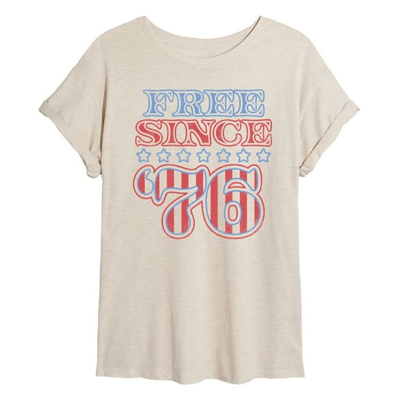 Instant Message - Free Since 76 - Women's Oversized Graphic T-Shirt