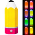 thumbnail image 1 of Lámpara VIHOSE de vidrio con forma de lápiz LED multicolor ajustable de 29 cm, 1 of 9