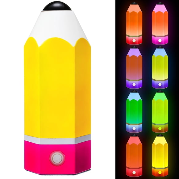 Lámpara VIHOSE de vidrio con forma de lápiz LED multicolor ajustable de 29 cm