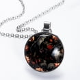 thumbnail image 2 of Bats Glass Circular Pendant Necklace - Stylish Women's Jewelry, 2 of 5