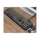 thumbnail image 2 of Teclado para juegos Teclado flotante con cable Teclado ergonómico resistente al agua con sensación mecánica, Teclado retroiluminado con LED arcoíris ultradelgado para escritorio, computadora, PC Xemadio 2033344-4, 2 of 9
