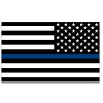 Magnet Me Up Reversed Thin Blue Line American Flag Vinyl Automotive Magnet, 7x12 inches