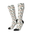 thumbnail image 2 of Fotbe Flamingo Palm Trees print Women's Men's Novelty Crew Socks Cotton Socks Knee High Socks for Walking,Running,Nurses,Pregnancy, 2 of 9