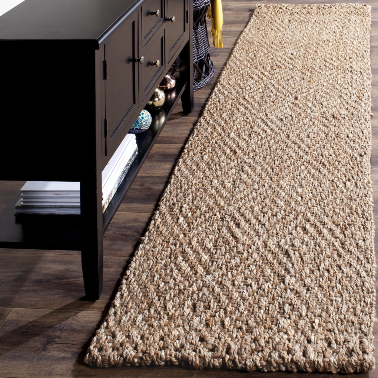 SAFAVIEH Natural Fiber Emory Geometric Jute Area Rug, Natural, 9' x 12'