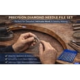 thumbnail image 3 of Quality Diamond Mini Needle File Set 100mm Jewelry Hobby Craft Metal 10 Pcs, 3 of 10