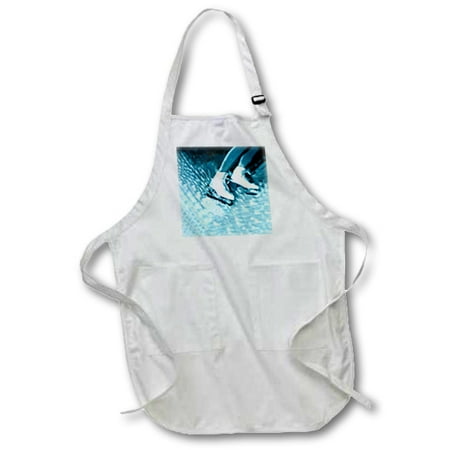 

3dRose Figure Skating Skates - Medium Length Apron 22 by 24-inch