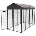 thumbnail image 5 of Lucky Dog STAY Series 4 x 8 x 6 Foot Roofed Steel Frame Villa Dog Kennel, 5 of 12