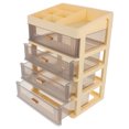 thumbnail image 3 of Organizador de escritorio con cajones Cajón de almacenamiento de escritorio Cajón de varios niveles Soporte de papelería, 3 of 6