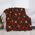 thumbnail image 3 of Uemuo Christmas With Character Printed Throw Blanket for Couch, Fluffy Fuzzy Blankets for Bed, Sofa, Cozy Flannel Faux Fur Blanket-80"x60", 3 of 6