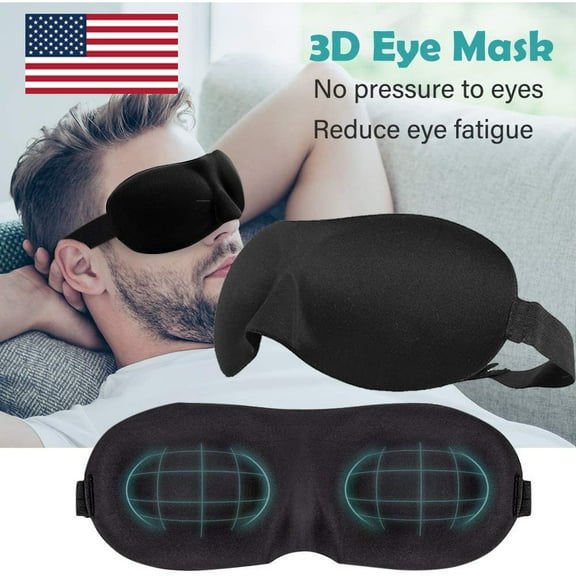 Top Comfortable Travel 3D Eye Mask Soft Padded Shade Cover Relax Sleep Blindfold