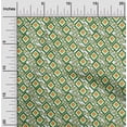 thumbnail image 1 of oneOone Georgette Viscose Fabric Diamond Flame Stitch_Printed Craft Fabric BTY 42 Inch Wide, 1 of 4