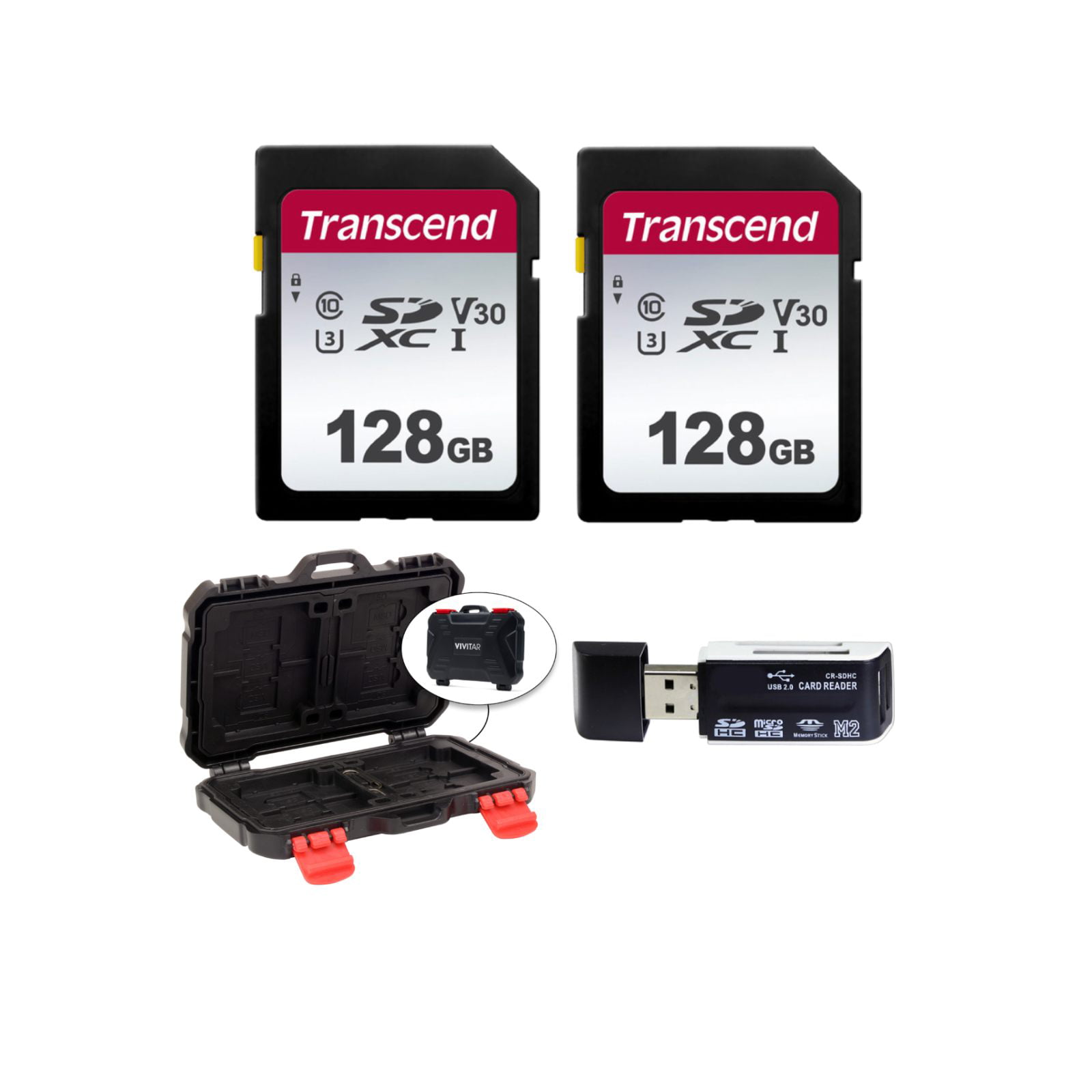 5 Pack Transcend TS8GSDHC10 5 x 8GB SDHC Class 10 Flash Memory Card