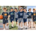 thumbnail image 6 of HILEELANG 4-13 Little/Big Boys Charcoal Basketball Graphic Cotton Blend Tops & Shorts Set, Size 8-9Y, 6 of 8