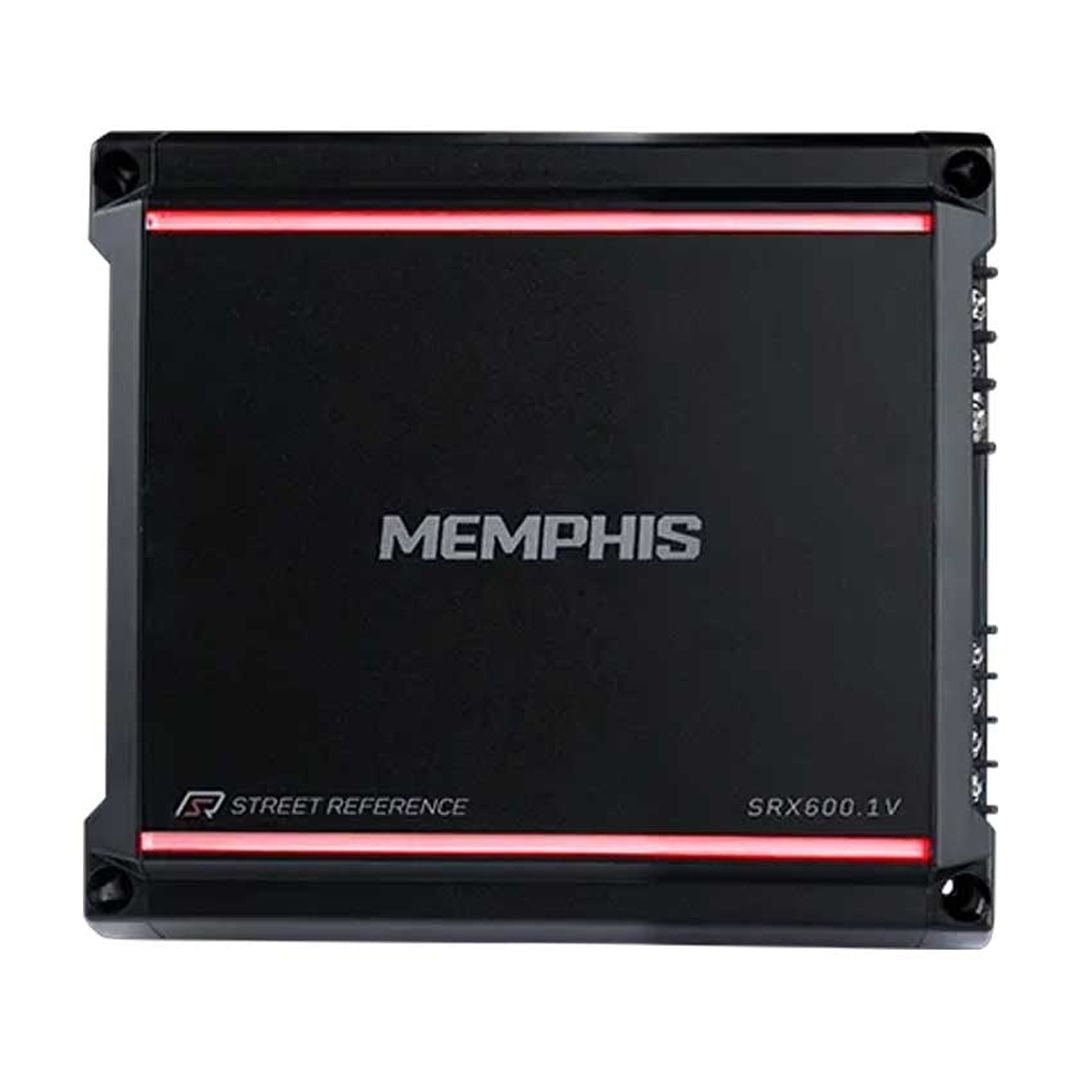 Memphis Audio SRX600.1V Mono 1-ohm 600 Watt Amplifier with 8GKIT 8-Gauge Amp Install Kit -AFS Fuse Holder and LL2BE 2-Channel Line Output Converter with Digital Bass Restoration