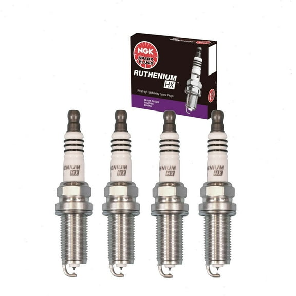 4 pc NGK Ruthenium HX Spark Plugs compatible with Jeep Cherokee 2.4L L4 2014-2020