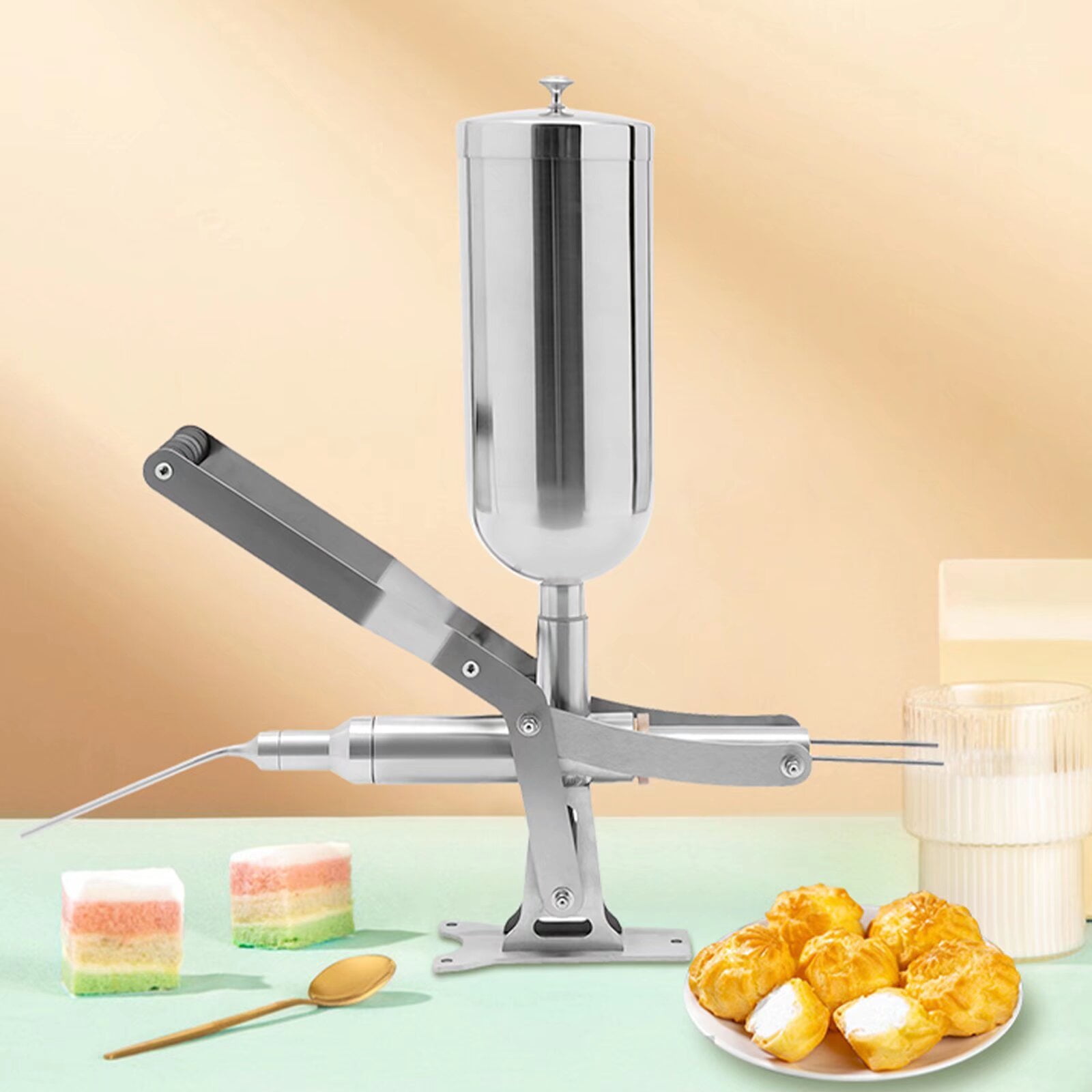 DELURA Dough Dispenser Stainless Steel Pancake Dough Dispenser for 5L  donutmaker Depositor