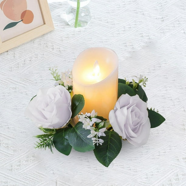 Mini Spring Wreath s Wreath Candlestick Decor Greenery Leaves