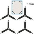 thumbnail image 3 of Triangle Bed Mattress Sheet Clips, mattress sheet grippers, Bed Sheet Fasteners, Elastic Holder Straps, Heavy Duty for Fitted Bed Sheets Mattress Pad Covers Sofa Cushion, 4 Pack, 3 of 7