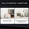 thumbnail image 2 of Merluxy 2 Piece Entertainment Center Side Table Set with Storage, Modern High Gloss End Tables, White, 2 of 7