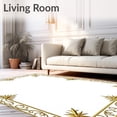 thumbnail image 2 of ODIKA 5'x7' Machine Washable Non-Slip Area Rug, Elegant Yuletide Floor Decoration Featuring Dazzling Highlights High Traffic Rug, Gold, 633682, 2 of 7