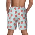 thumbnail image 4 of Goofa Hand Drawn Strawberry Printed Men's Swim Trunks Board Shorts Quick Dry Mens Swimming Trunks with Compression Liner,Breathable Fit Hawaii Beach Shorts-X-Large, 4 of 9
