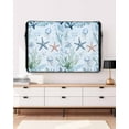thumbnail image 3 of Outdoor TV Cover 48 to 50 Inch Weatherproof, Summer Ocean Waterproof TV Screen Protector for Outside Decor with Zipper and Pocket 48"L x 30"H , Coastal Starfish Coral Jellyfish Aqua Blue, 3 of 7