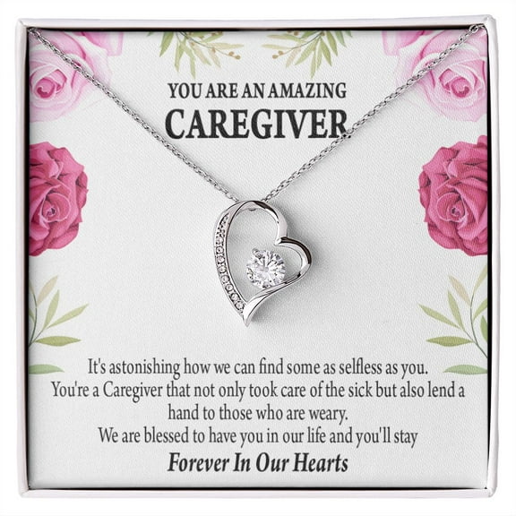 Caregiver Necklace Forever Necklace w Message Card