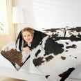 thumbnail image 5 of Manfei Farm Cow Hide Bedding Comforter Set,Rustic Farmhouse Cabin Twin Comforter Sets,Brown Black White Bedding Set For Men Women,Ultra Soft Home Decor Reversible,2pcs, 5 of 9