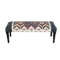 thumbnail image 2 of LR Home Sophia 47" Multicolor Geometric Upholstered Accent Bench, 2 of 7