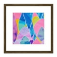thumbnail image 1 of Colourful Abstract Watercolour Painting of Shapes in Pastel Colours Square Wooden Framed Wall Art Print Picture 8X8 Inch, 1 of 4